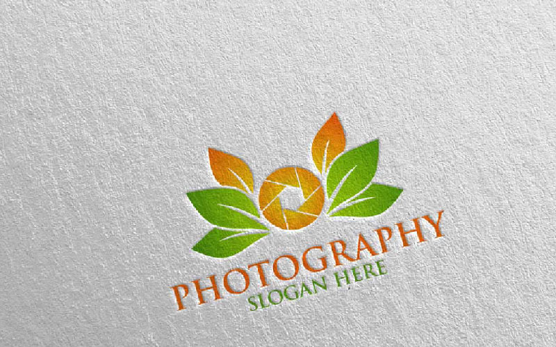Modello di logo di fotografia della macchina fotografica della natura 47