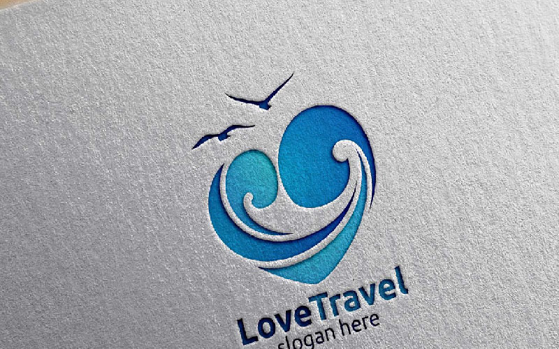 Подорож з любов'ю шаблон логотипу
