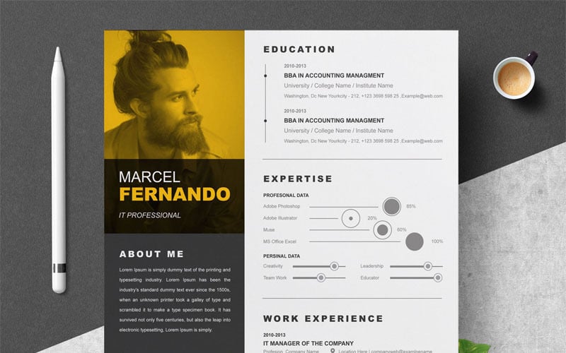Web Designer | Libero professionista | Progettista grafico | Modello di curriculum per scrittore di contenuti