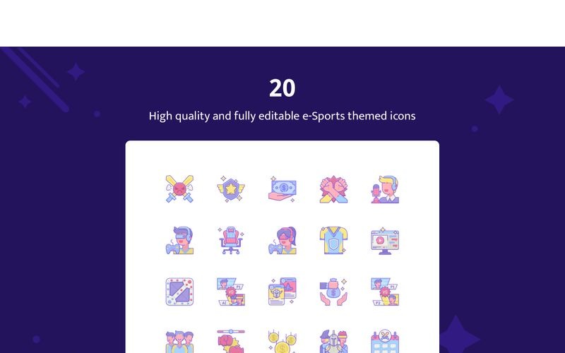 Download Sketch шаблон "Amethyst - Esports Sketch Template" / Amethyst - Esports Sketch Template - Sketch шаблон на тему графика 