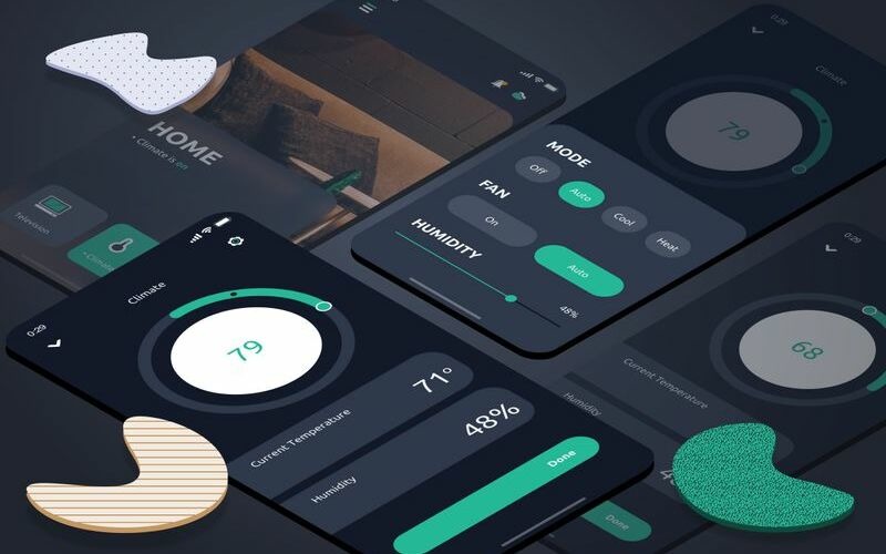 Download Sketch шаблон "Climate Dark Sketch Template" / Climate Dark Sketch Template - Sketch шаблон на тему графика 