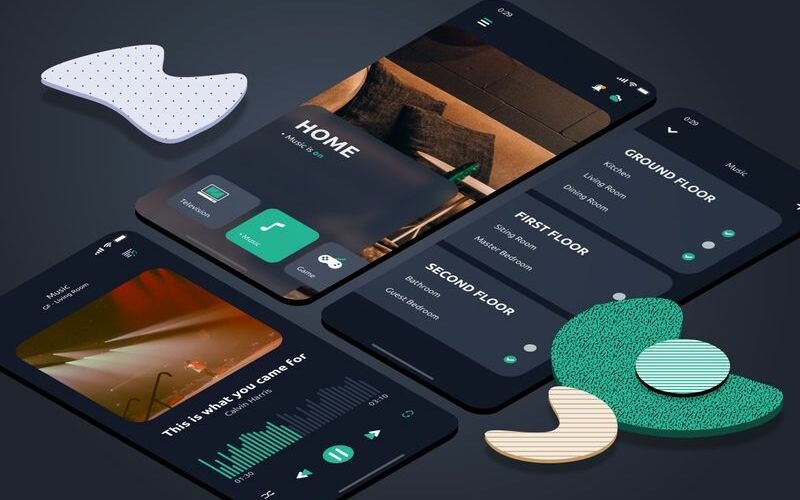 Download Sketch шаблон "Music Dark Sketch Template" / Music Dark Sketch Template - Sketch шаблон на тему графика 