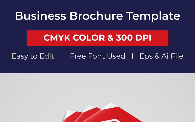 Download Фирменный стиль "Business brochure - Corporate Identity Template" / Business brochure - Corporate Identity Template - Фирменный стиль на тему графика brochure flyer company profile identity corporate business template clean design eps unique creative red print card leaflet booklet catalog brand