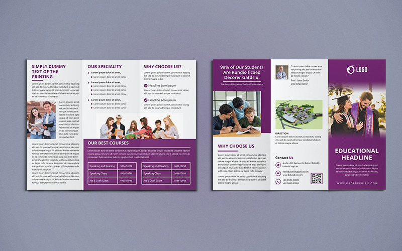 Download Фирменный стиль "Educational Trifold Brochure - Corporate Identity Template" / Educational Trifold Brochure - Corporate Identity Template - Фирменный стиль на тему графика brochure,trifold,tri-fold,trifoldbrochure,tri,brochuredesign,a4,a4brochure,print-ready,psd,template,professional,creative,education,college,school,university,educational,academic,center