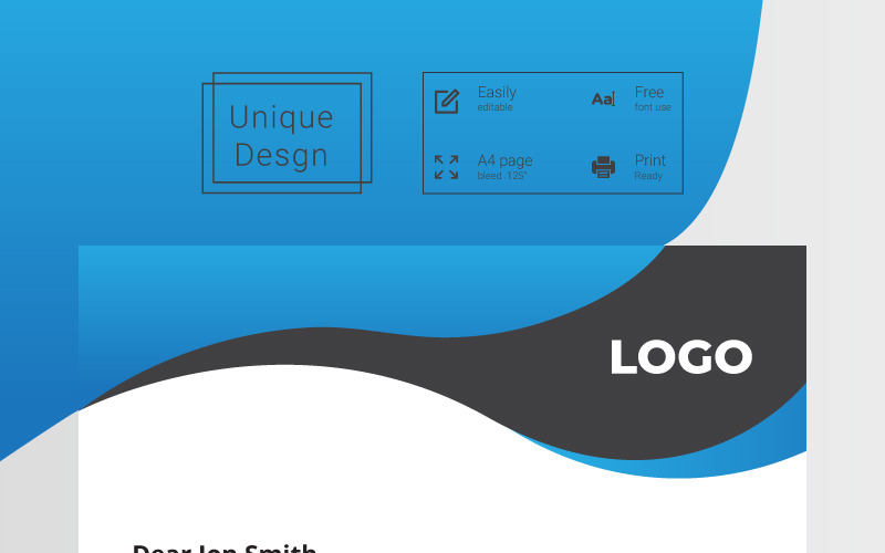 Download Фирменный стиль "Letterhead - Corporate Identity Template" / Letterhead - Corporate Identity Template - Фирменный стиль на тему графика business letterhead corporate creative elegent english style eps graphic illustrator landscape letterhead design pad modern design official print professional shape