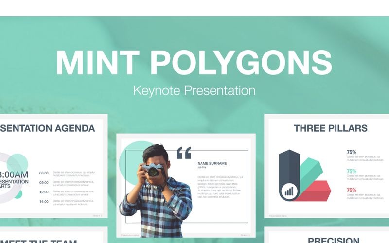 Mint Polygons - Modello di Keynote