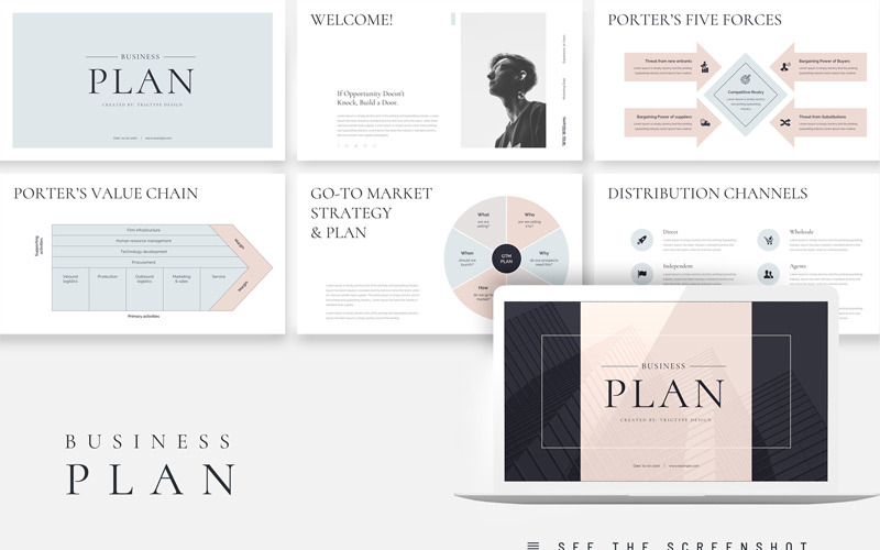 Présentation du plan d'affaires Google Slides