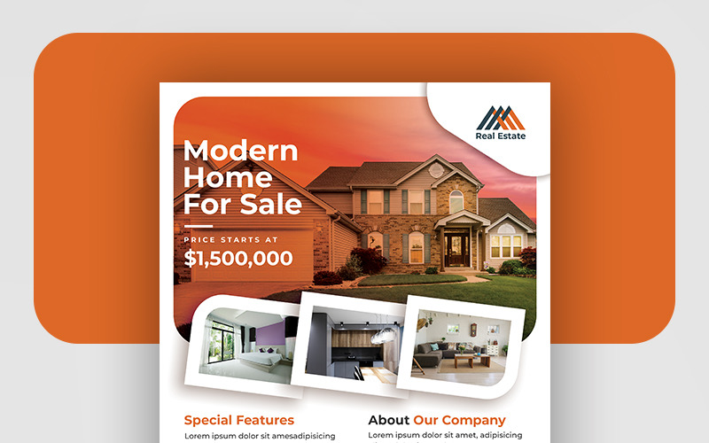 Download Фирменный стиль "Real Estate Flyer - Corporate Identity Template" / Real Estate Flyer - Corporate Identity Template - Фирменный стиль на тему графика a4,advertisement,advertising,agency,business,clean,company,design,flyer,modern,professional,promotion,psd,architecture,interior,realtor,realestate,rent,property,sell