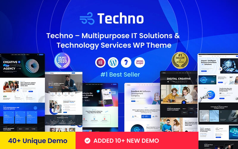 Techno – IT解决方案、人工智能技术和SaaS初创公司WordPress主题