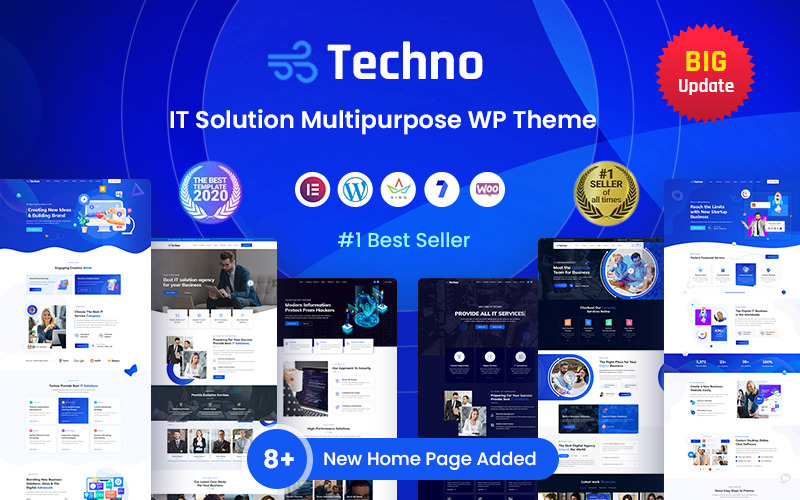 Techno - Tema de WordPress para consultor de negocios y soluciones de TI