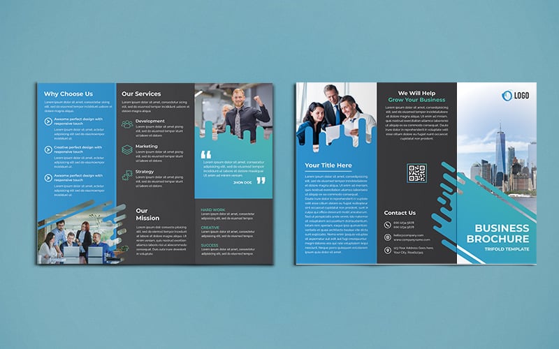 Download Фирменный стиль "Trifold Brochure Design - Corporate Identity Template" / Trifold Brochure Design - Corporate Identity Template - Фирменный стиль на тему графика corporate business agency brochure trifold tri-fold trifoldbrochure marketing company tri brochuredesign a4 a4brochure print-ready psd template professional internet creative usletter
