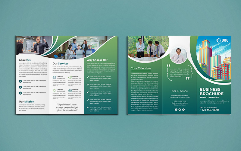 Download Фирменный стиль "Trifold Brochure Design - Corporate Identity Template" / Trifold Brochure Design - Corporate Identity Template - Фирменный стиль на тему графика corporate,business,agency,brochure,trifold,tri-fold,trifoldbrochure,marketing,company,tri,brochuredesign,a4,a4brochure,print-ready,psd,template,professional,internet,creative,usletter