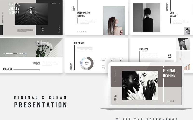 Вдохновленный минималистичным шаблоном презентации Google Slides