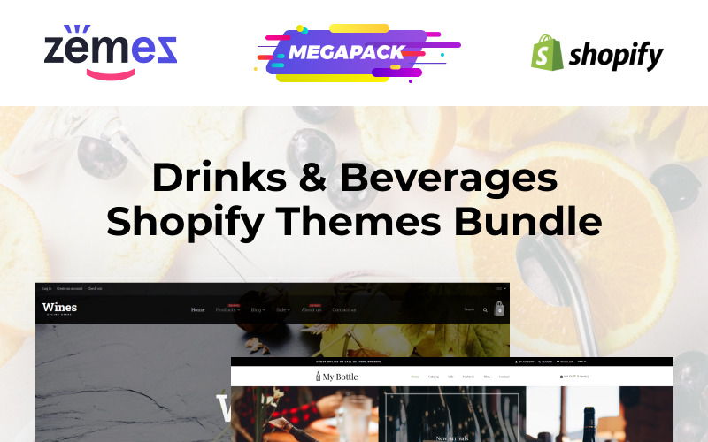 темы вина и напитков bundle shopify theme