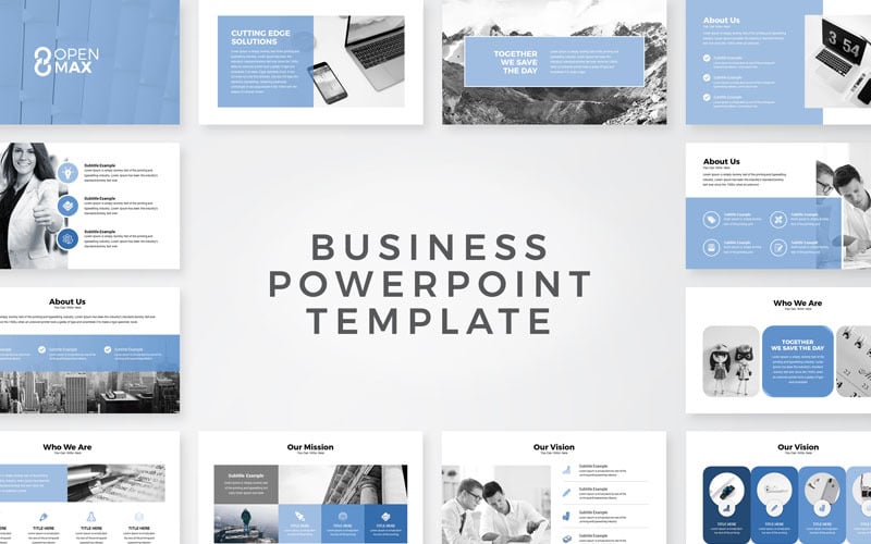 Apri Il Modello PowerPoint Di Max Business - TemplateMonster