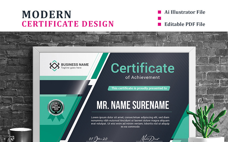 Download Шаблон сертификата "Black Metal Achievement Certificate Template" / Black Metal Achievement Certificate Template - Шаблон сертификата на тему графика achievement appreciation award diploma completion acknowledgement certificates eyelash nail extension modern luxury rainbow professional training red blue gold green yellow