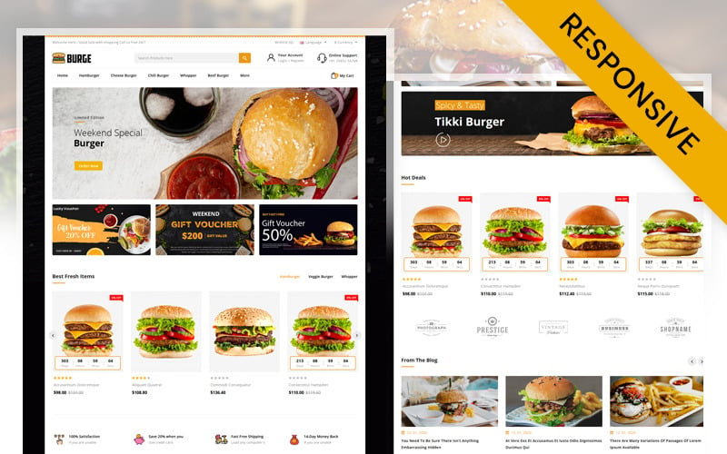 Burge - Fast Food Store OpenCart Responsive Template