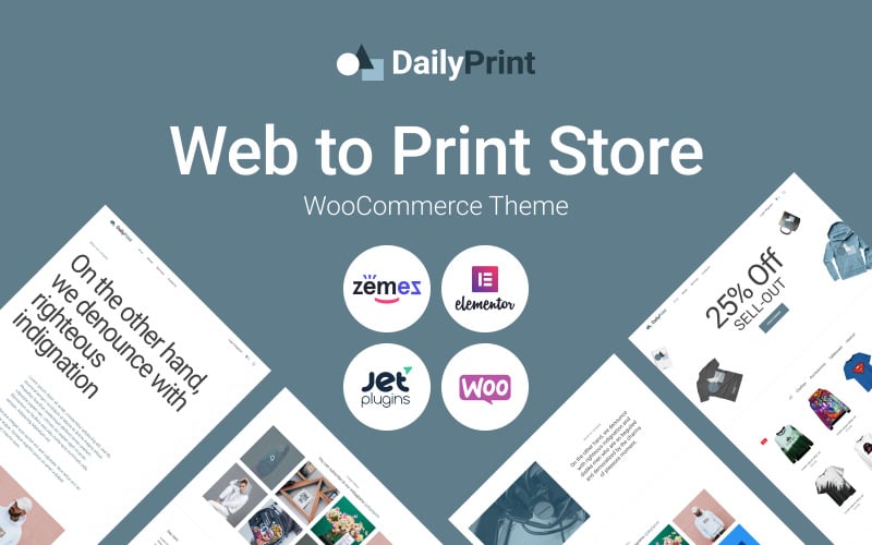 DailyPrint - многоцелевая веб-тема для печати WooCommerce