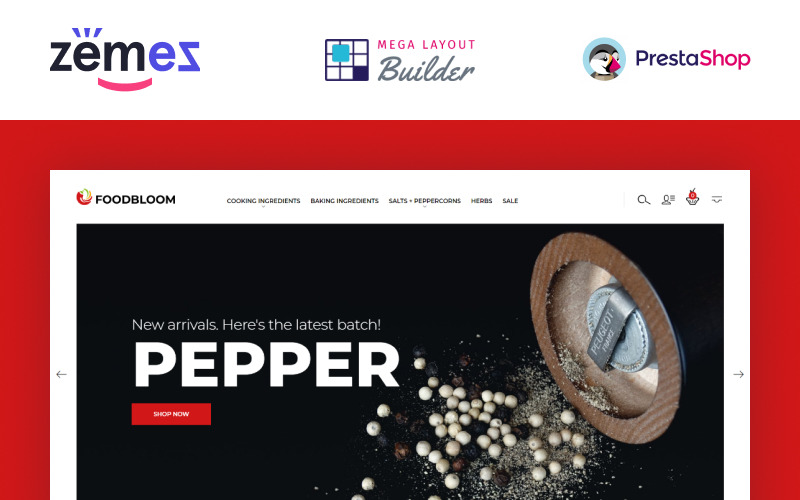 FoodBloom - Spices Store eCommerce Template PrestaShop Theme