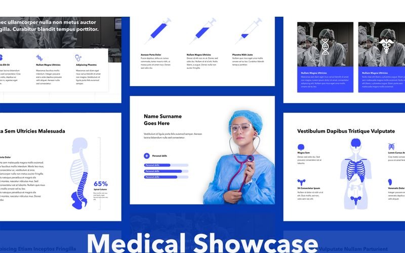 Modelo de PowerPoint de vitrine médica