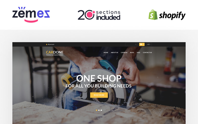 тема power tools shopify