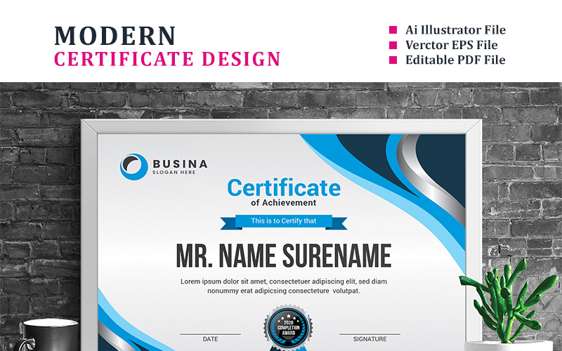 Download Шаблон сертификата "Silver Metallic Certificate Template" / Silver Metallic Certificate Template - Шаблон сертификата на тему графика achievement appreciation award diploma completion acknowledgement certificates eyelash nail extension modern luxury rainbow professional training red blue gold green yellow