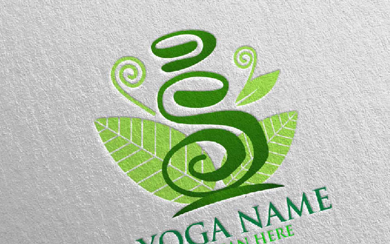 Modello di logo di Yoga e Lotus 42