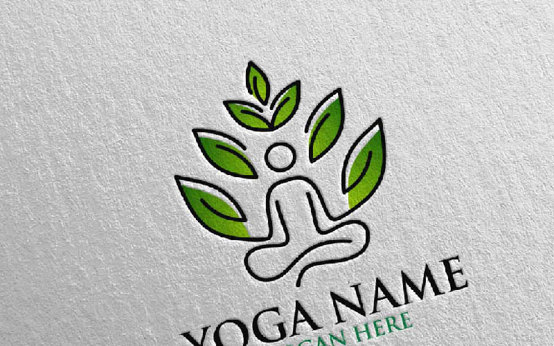 Download Шаблон логотипа "Yoga 45 Logo Template" / Yoga 45 Logo Template - Шаблон логотипа на тему графика yoga spa massage gym therapy logo lotus body clean health life exercise meditation nature care beauty sport leaf garden flower
