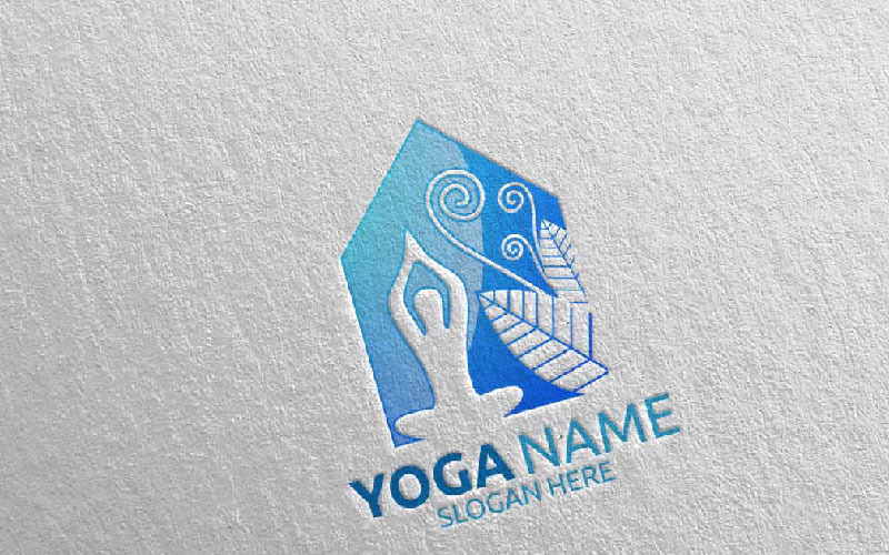 Sjabloon met logo voor yoga 49