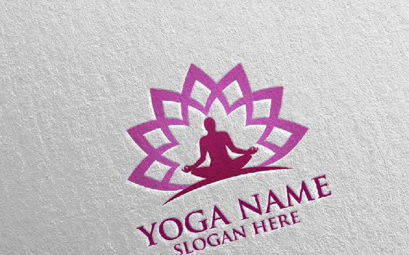 Modèle de logo Yoga et Lotus 47