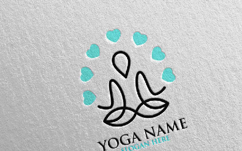 Yoga und Lotus 48 Logo Vorlage