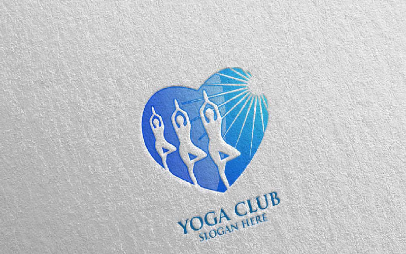 Yoga und Lotus 52 Logo Vorlage