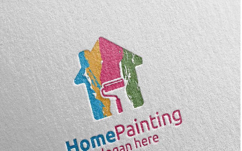 Modèle de logo de peinture à la maison Vector 7