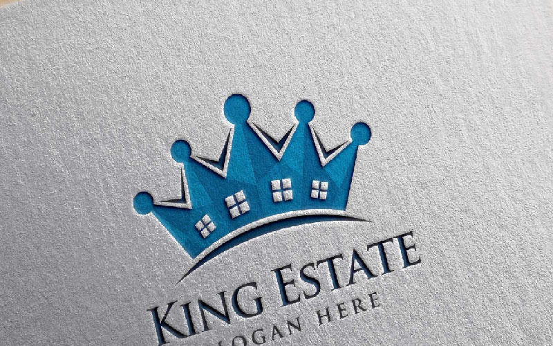 King Real Estate Logo Template