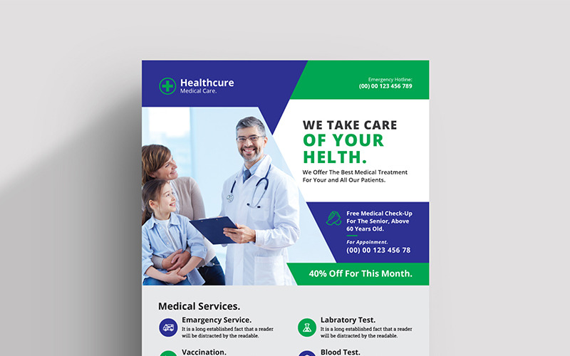 Download Фирменный стиль "Medical Flyer - Corporate Identity Template" / Medical Flyer - Corporate Identity Template - Фирменный стиль на тему графика medical flyer clinic branding marketing treatment hospital care permacy doctor prospectus