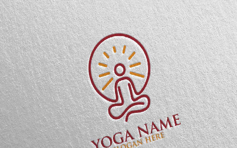Modello di logo di yoga 16