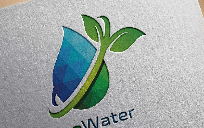 Waterdruppel Logo sjabloon