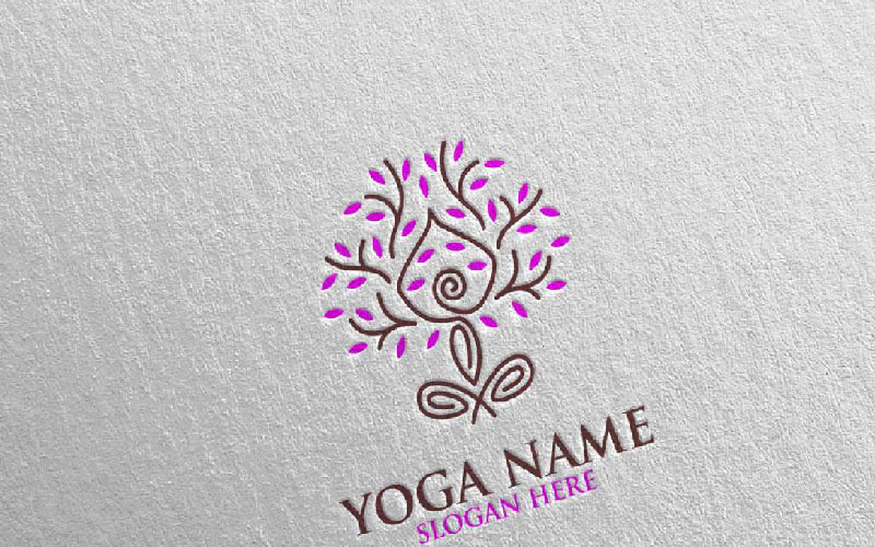 Download Шаблон логотипа "Yoga 15 Logo Template" / Yoga 15 Logo Template - Шаблон логотипа на тему графика yoga spa massage gym therapy logo lotus body clean health life exercise meditation nature care beauty sport leaf garden flower