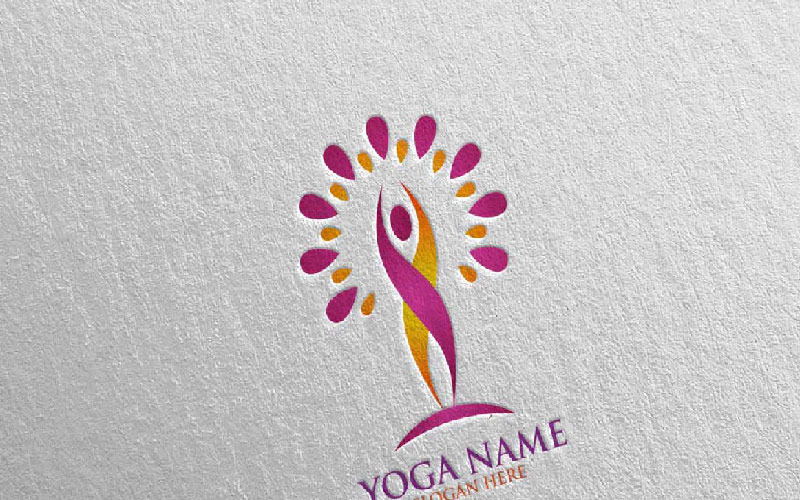 Szablon Logo Yoga i Lotus 58