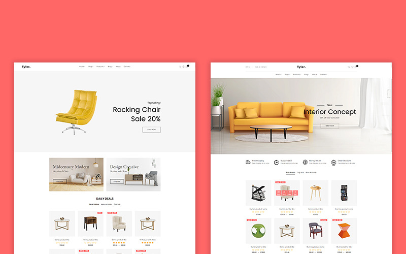 Тайлер - Мебель Shopify Тема