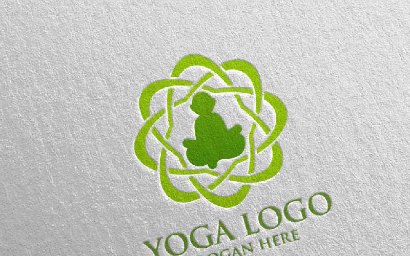 Yoga ve Lotus 38 Logo Şablonu