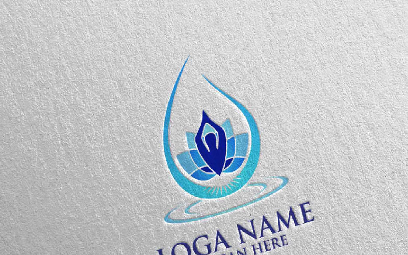 Download Шаблон логотипа "Yoga and Lotus 67 Logo Template" / Yoga and Lotus 67 Logo Template - Шаблон логотипа на тему графика yoga spa massage gym therapy logo lotus body clean health eco exercise meditation nature care beauty sport leaf garden flower