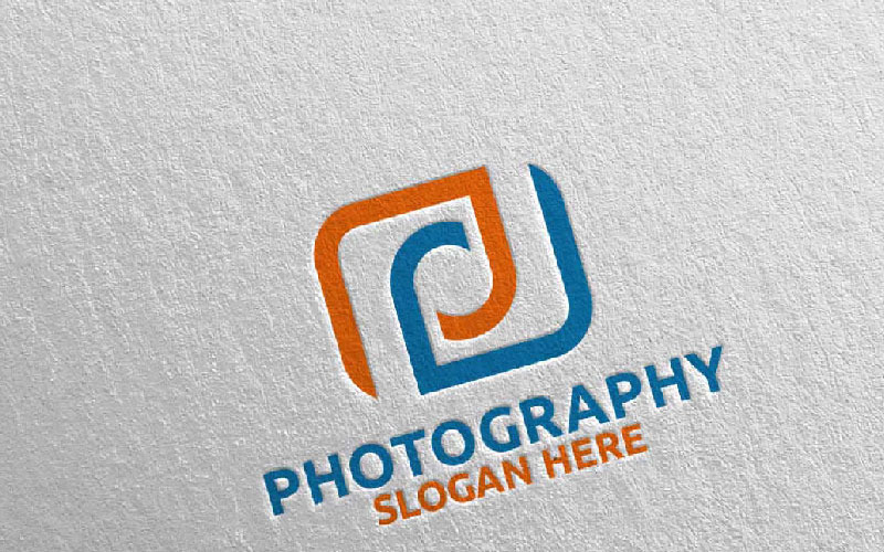 Abstrakt kamerafotografering 100 logotypmall