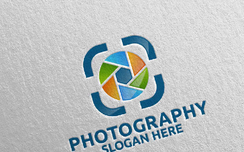 Abstracte camerafotografie 107 Logo sjabloon