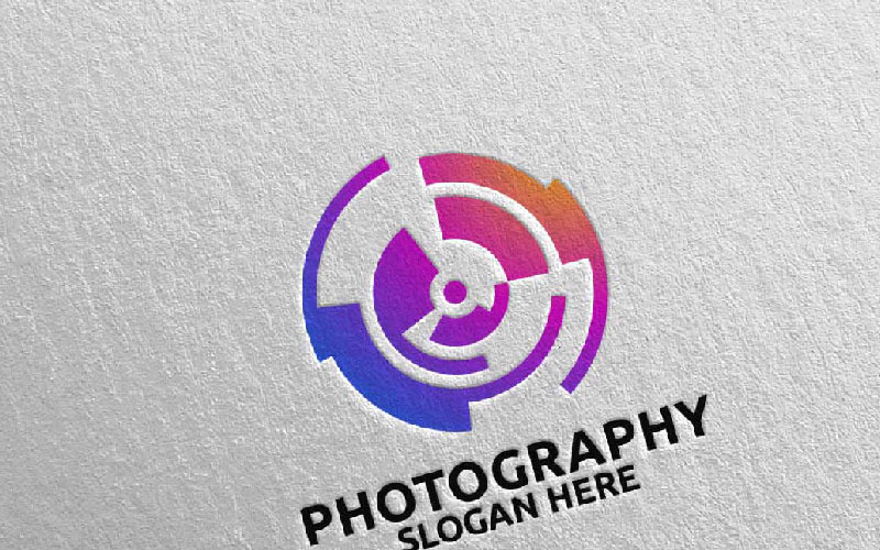 Abstracte camerafotografie 89 Logo sjabloon