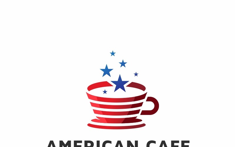 Download Шаблон логотипа "American Cafe Logo Template" / American Cafe Logo Template - Шаблон логотипа на тему графика usa abstract art bar beverage business cafe coffee corporate creative cup design drink hot logo logotype luxury menu style symbol