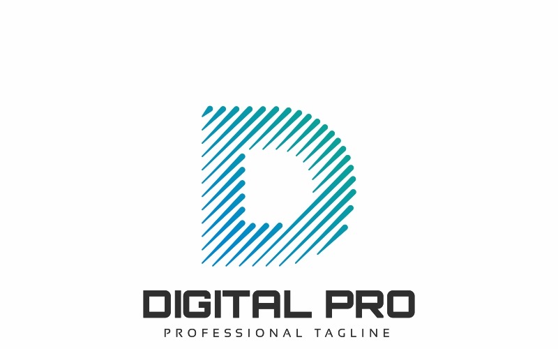 Download Шаблон логотипа "Digital Pro D Letter Logo Template" / Digital Pro D Letter Logo Template - Шаблон логотипа на тему графика brand branding builder business creative d letter logo data design developer development digital electronic entertainment gaming idea identity matrix media