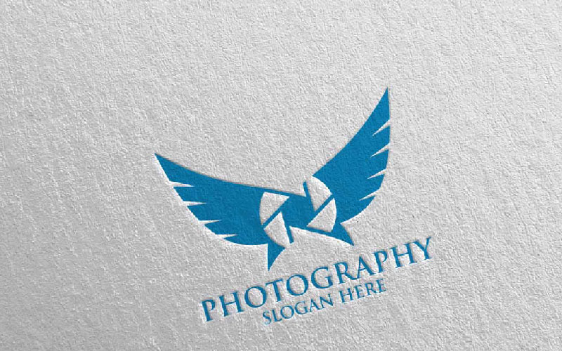 Fotografia Fly Wing Camera Photography 93 Szablon Logo