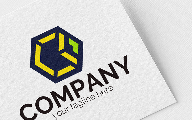 Download Шаблон логотипа "Hexagon, Cube Logo Template" / Hexagon, Cube Logo Template - Шаблон логотипа на тему графика hexagon,honeycomb,arrow,cube,volume,construction,architecture,technology,real,estate,rent,sign,minimalism,one,color,two,colors,emblem