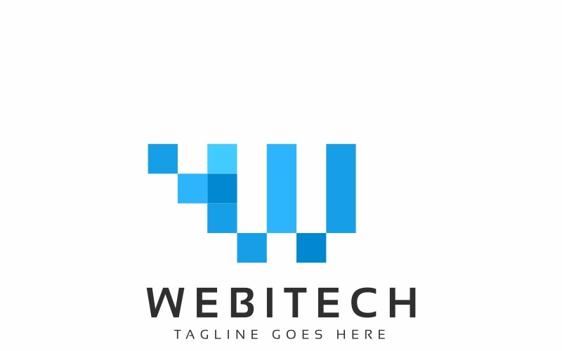 Modelo de logotipo Webitech W Letter